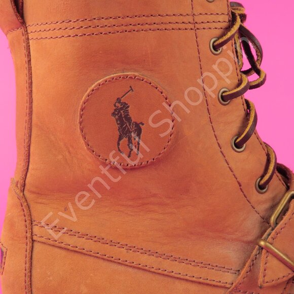 Polo Ralph Lauren Boots Mens 11D Brown Ranger Suede Buckle Strap - Picture 12 of 16